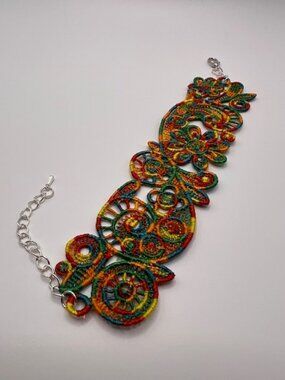 Homemade Multicolored Lace Bracelet